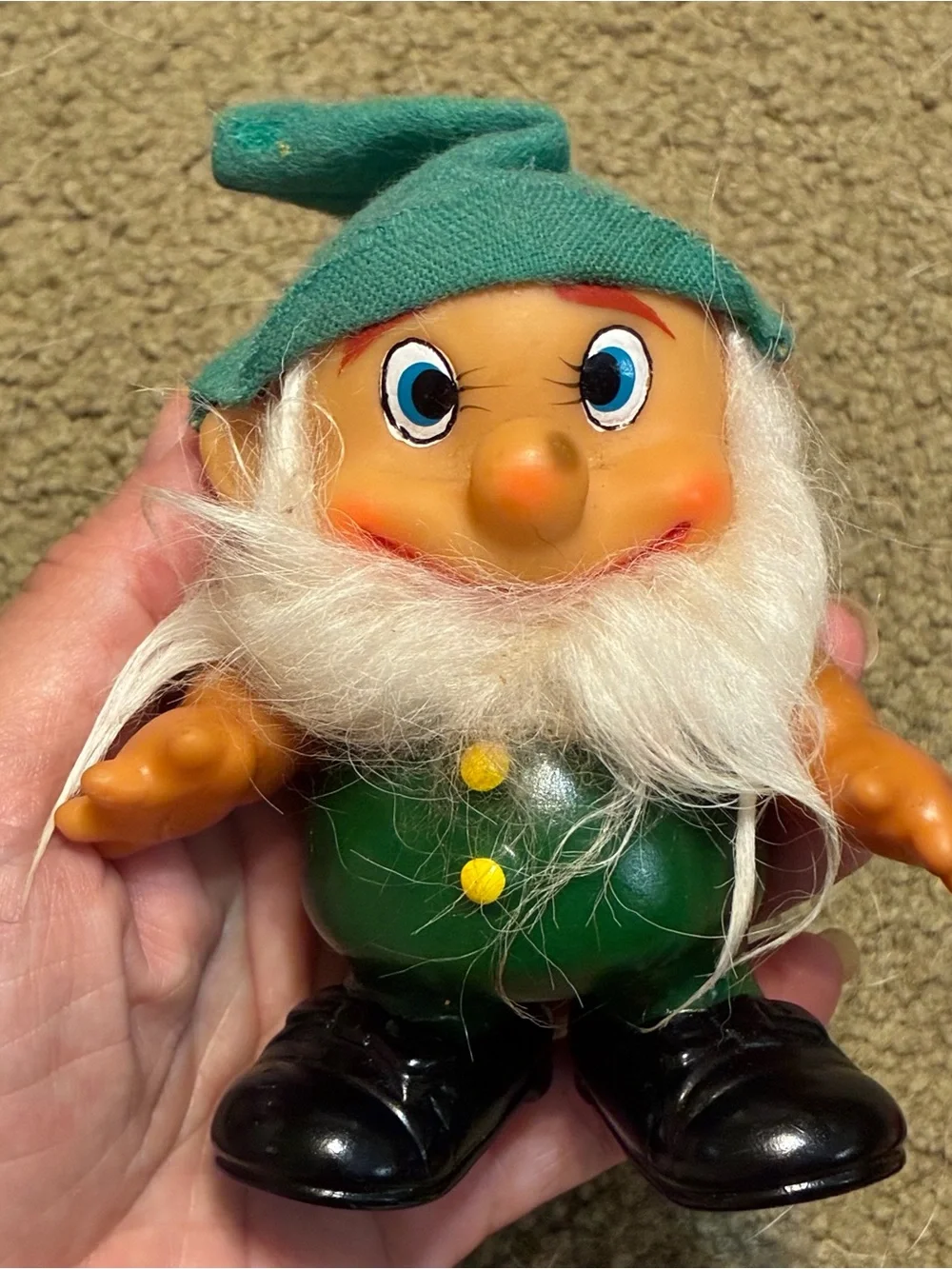 Set Of 2 Vintage Elf Gnome Rubber Dwarf Japan Lot RARE